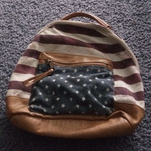 Flag backpack purse